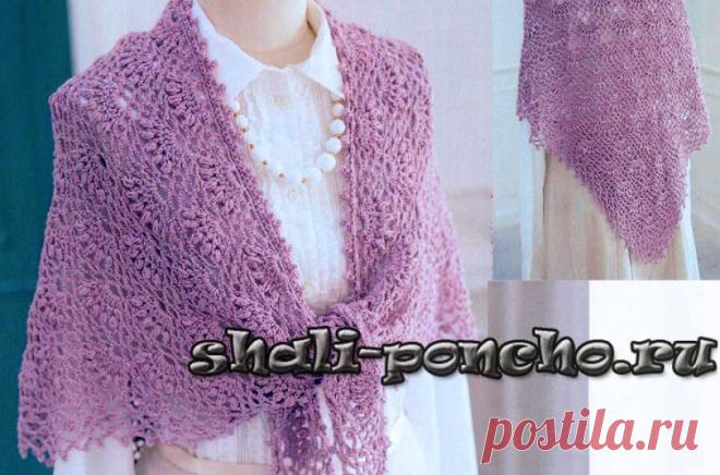 Шаль Пышные веерочки