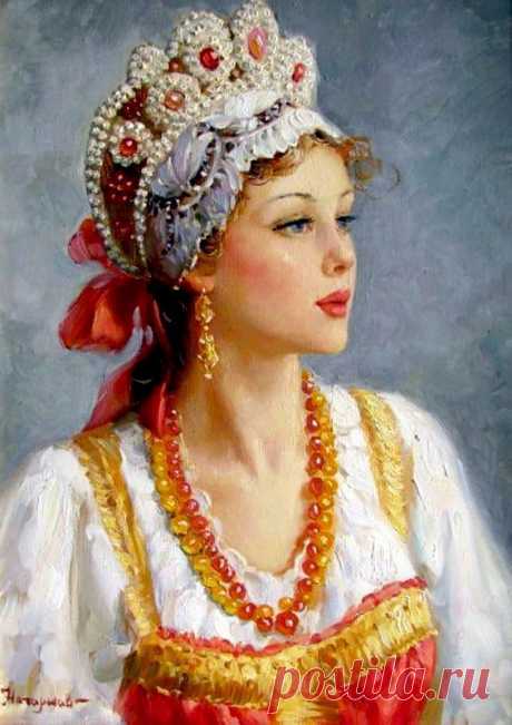 Русские красавицы в картинах Владислава Нагорнова.