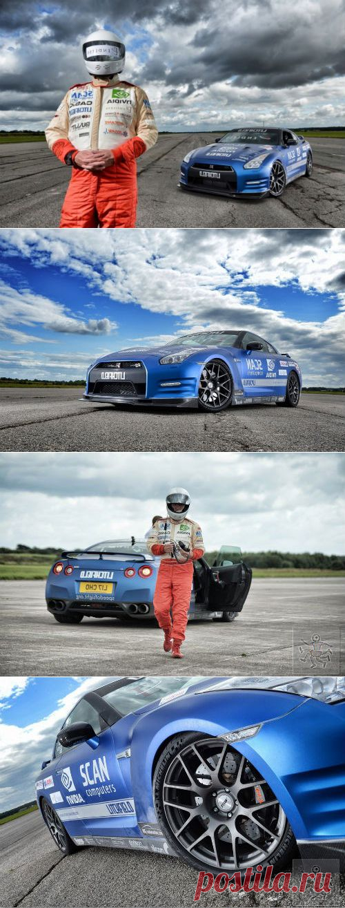 Майк Ньюман установил новый слепой рекорд скорости - 200 миль в час на Nissan GT-R