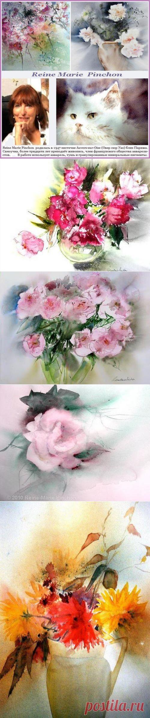 Акварелист Reine-Marie Pinchon (Франция)