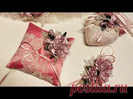 МК Подушечка для колец 💝💝.  Wedding ring pillow 💝💝