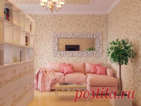 Интерьер квартиры 39 кв.м. для молодой девушки | Роскошь и уют
