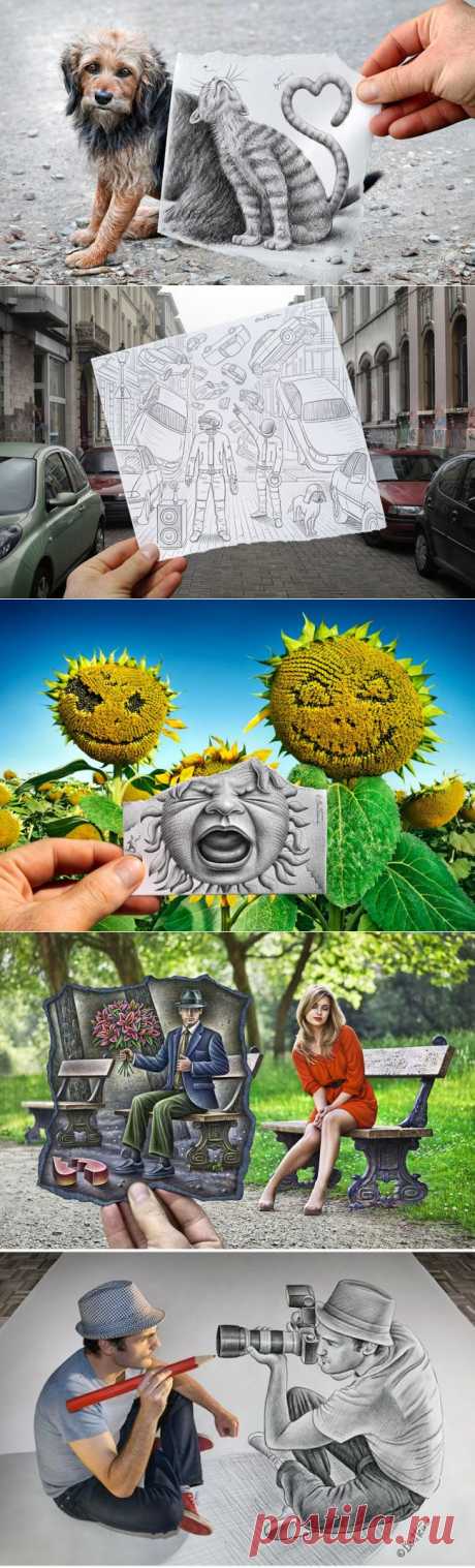 Фотохудожник Бен Хейн 
Дополненная карандашом реальность