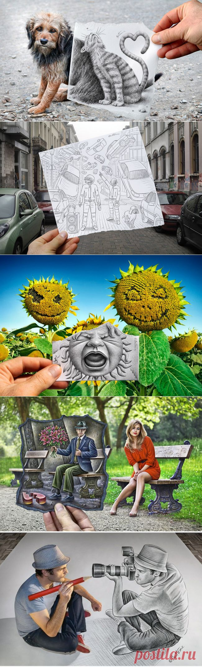 Фотохудожник Бен Хейн 
Дополненная карандашом реальность