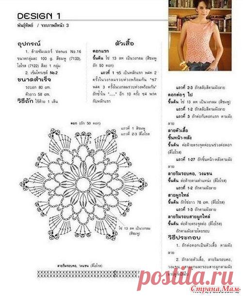 Нежный топ - Все в ажуре... (вязание крючком) - Страна Мам