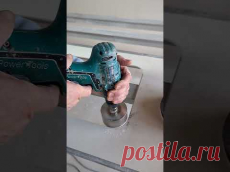 Трёх метровая столешница под раковины из керамогранита #new #diy #плитка