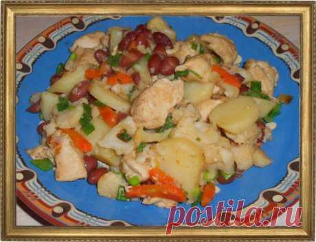 ОВОЩНОЕ РАГУ С КУРИЦЕЙ И ЦВЕТНОЙ КАПУСТОЙ.