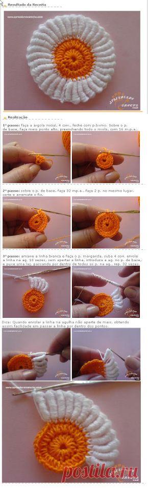 Красивый цветок крючком | Лаборатория бытовые