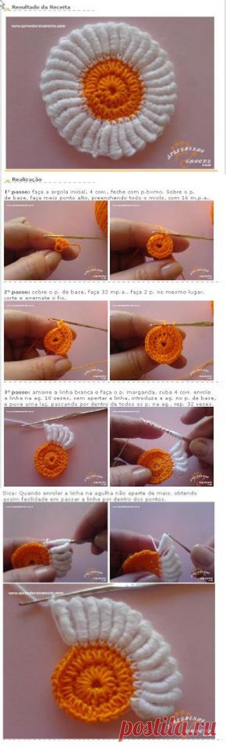 Красивый цветок крючком | Лаборатория бытовые
