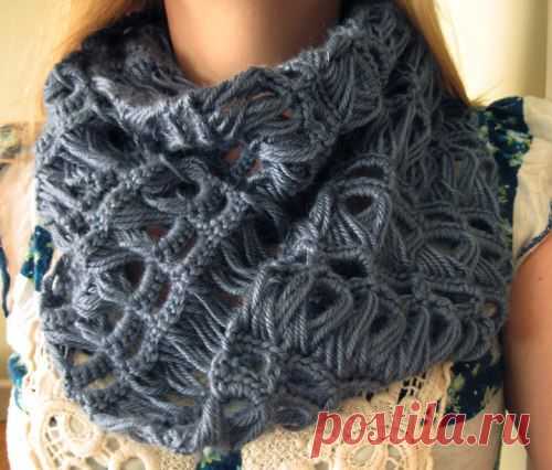Ажурный снуд схема и мастер-класс.Как связать шарф снуд крючком | Все о рукоделии: схемы, мастер классы, идеи на сайте labhousehold.com