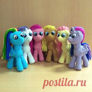 Литл Пони амигуруми. Схемы и описания для вязания игрушек крючком! Бесплатный мастер-класс от Наталии Лобзовой по вязанию Литл Пони - персонажи из детского мультфильма "Мой маленький пони" (My Little Pony)…