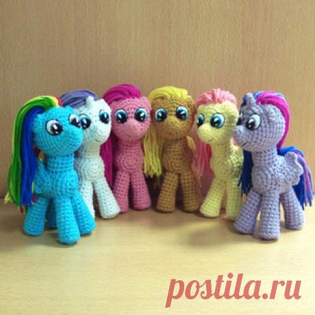 Литл Пони амигуруми. Схемы и описания для вязания игрушек крючком! Бесплатный мастер-класс от Наталии Лобзовой по вязанию Литл Пони - персонажи из детского мультфильма "Мой маленький пони" (My Little Pony)…