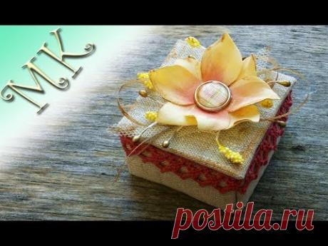 Шкатулка своими руками/Скрапбукинг/Шкатулка в эко(бохо)стиле/Картонаж/Anisa творческие МАСТЕР КЛАССЫ
