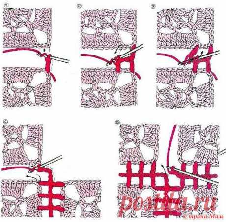 Соединение мотивов крючком - ВЯЗАНИЕ крючком для детей и родителей(СХЕМЫ) - Страна Мам