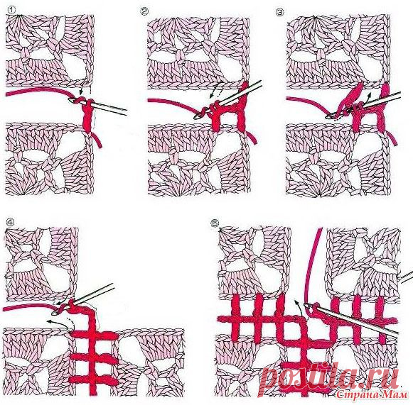 Соединение мотивов крючком - ВЯЗАНИЕ крючком для детей и родителей(СХЕМЫ) - Страна Мам