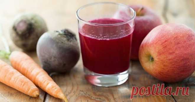 Что происходит, когда Вы смешиваете свеклу, морковь и яблоки: стакан сока, который разрушает все болезни — Домашний уют