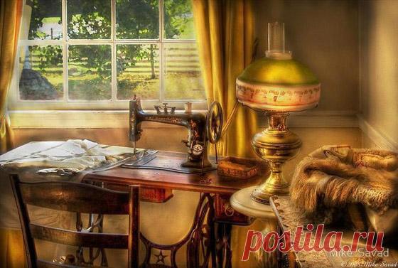 Швейная машина в живописи...