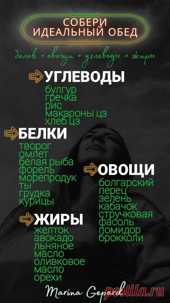 Обед. Правильное питание. БЖУ. КОНСТРУКТОР ОБЕДОВ