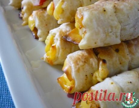 Завитушки с крабовыми палочками и сыром – кулинарный рецепт