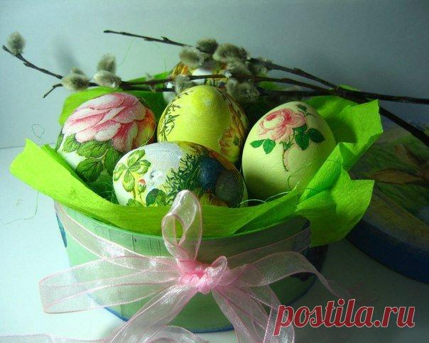 Декупаж пасхальных яиц. Мастер-класс | Домохозяйка