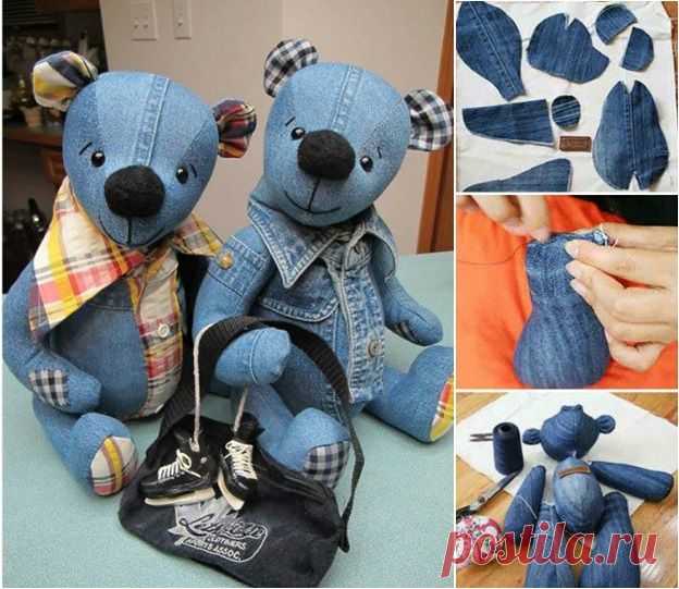 How To Make A Teddy Bear From Old Jeans | Home Design, Garden & Architecture Blog Magazine