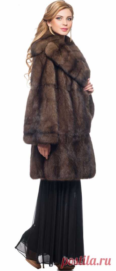 Купить Полупальто из меха соболя, модель 106100 - Цена 2062500