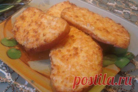 Популярные гренки с плавленым сыром
