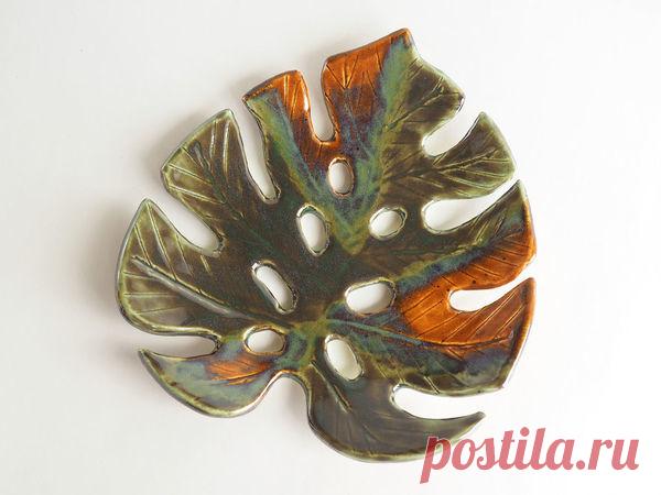 Создаем из глины мыльницу-монстеру. Часть 2 | Журнал Ярмарки Мастеров