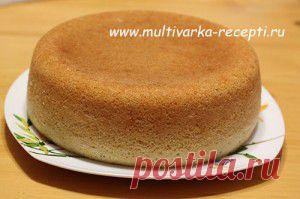Классический бисквит в мультиварке..