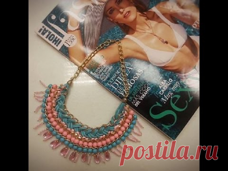 COLLAR TRENZADO Y CUENCAS (PASÒ A PASÓ)
