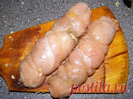 Рулетики из куриного филе - Простые рецепты Овкусе.ру