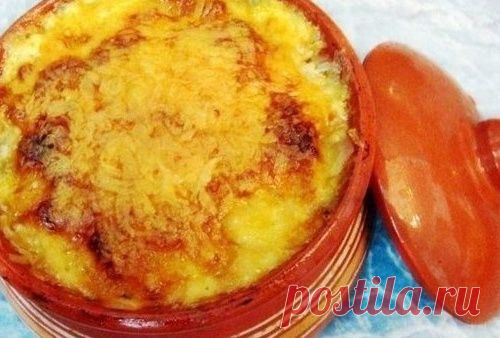 Пельмени жареные в горшочке