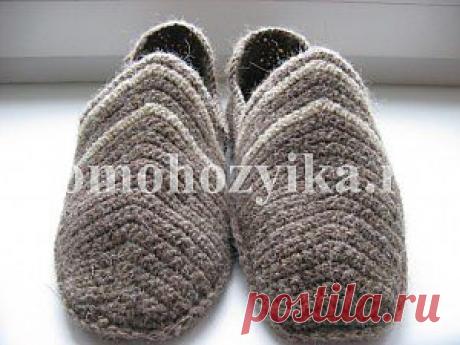 Домашние тапки мужские. МК с фото / domohozyika.ru