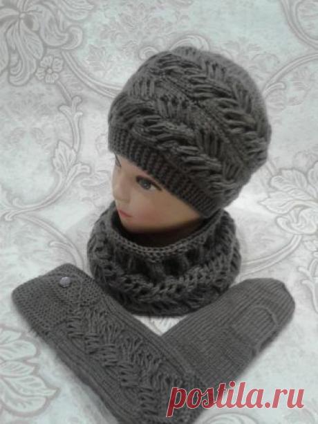 Tutorial. Узор "Турецкая коса" спицами. Turkish cable pattern knitting. "Çanakkale burgusu".