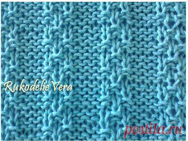 Вертикальные полосы из столбиков 0016 - Узоры из лицевых и изнаночных петель - Образцы схемы описание вязания на спицах - Каталог статей - Рукоделие Вера