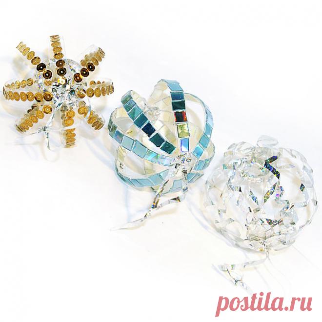 Как сделать елочные игрушки из пластиковых бутылок