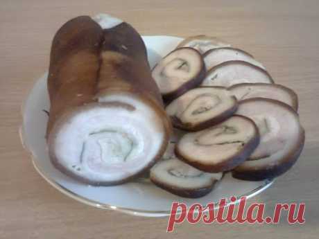 Рулет из сала.  Roll of fat.