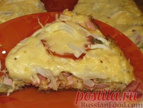 Рецепт: Пицца на сковороде за 10 минут на RussianFood.com