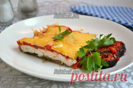 Куриное филе с баклажанами и помидорами в духовке...да еще под румяной корочкой сыра!!!