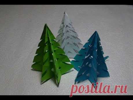 Поделки из бумаги Рождественская Елка  Christmas tree one sheet paper
