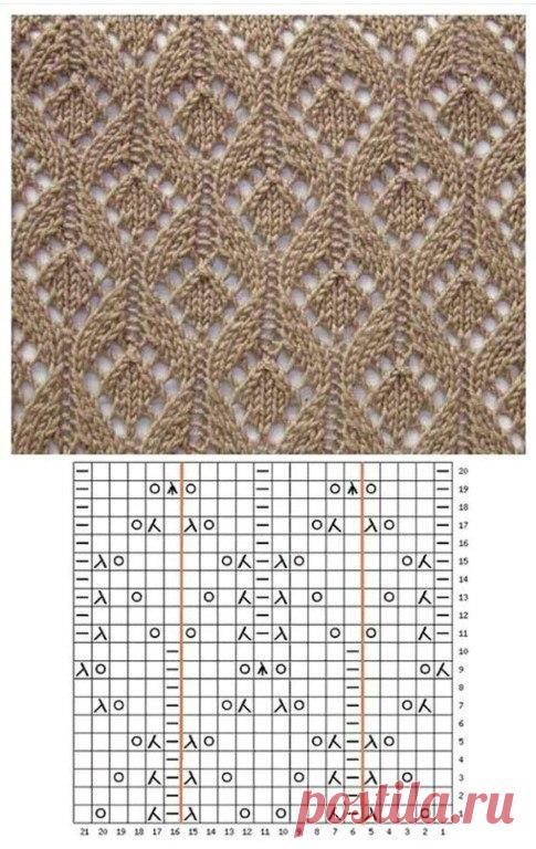 Ажурный узор спицами, в копилку Конкурс 