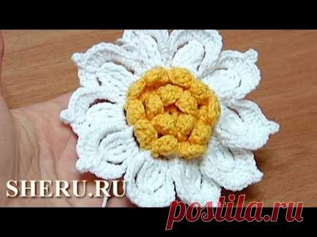 Flower Crochet How to  Урок 31 Как связать цветок крючком