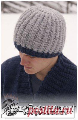 Вязание спицами, мужские шапки DROPS