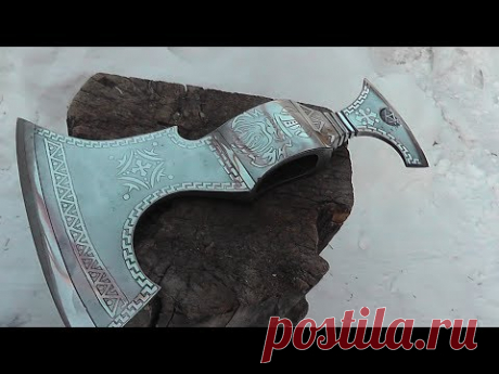 ПОДАРОЧНЫЙ ТОПОР из старого мясного топора. Часть 2