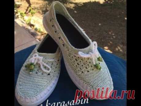 Su Yeşili Örgü Ayakkabı Yapımı 1. Bölüm