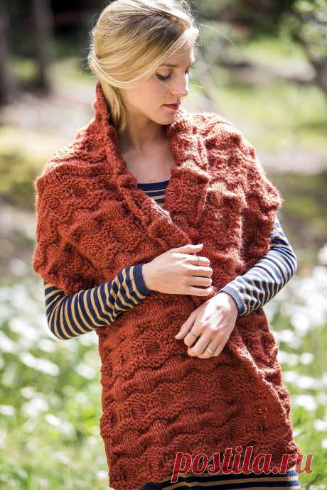 Вязание шарфа Tanawha Wrap, Interweave Knits, Winter 2015