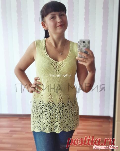 Летний топ спицами - Страна Мам
