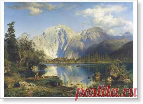 Леу Август Вильгельм. Пейзаж. 1886. (Германия) Репродукция В2