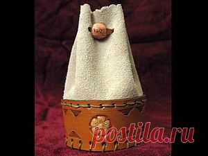 Замшевый мешочек с кожанной вставкой и тиснением. - Ярмарка Мастеров - ручная работа, handmade