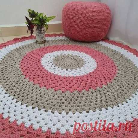 Шикарные вязаные интерьерные коврики для комфорта и уюта. Схемы для творческого воплощения | Мои "Томми" | Дзен
